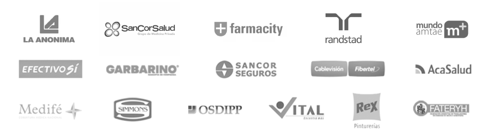 Logos de clientes destacados de Ecorp.